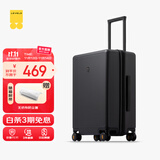 地平线8号（LEVEL8）行李箱密码拉杆箱男女托运大容量万向轮学生旅行者PC箱 24英寸黑