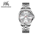 上海（SHANGHAI）手表男款 国民系列 男士自动机械腕表透底钢带男表 S8986灰盘