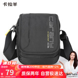 卡拉羊单肩包男士斜挎包多隔层帆布包休闲小包户外胸包CX4008旅行礼物