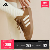 adidas「T头鞋」VL COURT复古休闲板鞋德训鞋男女阿迪达斯轻运动 岩层青铜色/乳白色/黄色   40