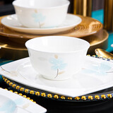 思佰得家用骨瓷碗碟套装创意陶瓷饭碗喝汤大碗简约泡面碗酒店西餐盘子 4.5英寸饭碗