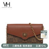 VANESSA HOGAN VH女包太阳神系列贝伦信封包轻奢斜挎包链条包生日礼物送女友 棕色