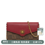 VANESSA HOGAN VH女包太阳神系列贝伦信封包轻奢斜挎包链条包生日礼物送女友 暗红
