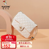 啄木鸟（TUCANO）包包女款2025年单肩包小香风菱格链条斜挎包实用生日礼物送女友