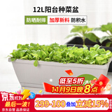 花沃里花盆大号带托盘阳台种菜盆种菜箱种子育苗盘种植箱长方形塑料花盆