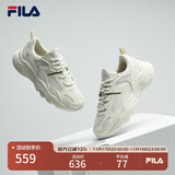 FILA 斐乐运动鞋女MARS II 火星系列二代秋秋季时尚复古跑步鞋女 微白/雨雾灰-F12W141116FWA 39