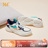 361°运动鞋男秋冬季革面复古轻便厚底休闲老爹保暖鞋子672036763-2