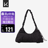 Keep瑜伽挎包健身包游泳包大容量手提包休闲单肩手提防水户外包经典黑