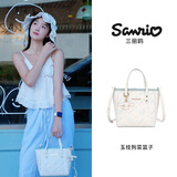 刺猬日记三丽鸥大耳狗菜篮子托特包玉桂狗印花通勤斜挎手提单肩包生日礼物 玉桂狗【蓝白】 【礼盒装】