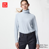 优衣库女装HEATTECH摇粒绒两翻领套头衫/长袖25秋冬新款479608 60 浅蓝色 L /160/88A