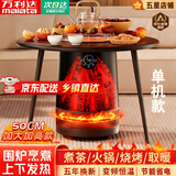 万利达围炉煮茶取暖器带桌子一体2026新款室内烤火炉取暖炉电烤炉家用全屋速热电热取暖器恒温省电烤火器 【单机款】不锈钢烧烤架 50CM