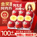 阿克苏苹果阿克苏冰糖心苹果【顺丰多地次日达】新疆红富士年货礼盒水果礼盒 【金奖·新疆黄金甜】巨无霸｜90-100mm （精美礼箱）9斤装 | 送礼有面 | 净8.5斤