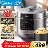 美的（Midea）品牌官方电压力锅8L大容量8-14人家用电饭煲高压锅 全自动智能预约开盖火锅煲汤炖煮MY-E8129