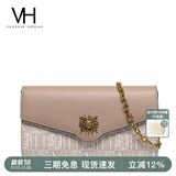 VANESSA HOGAN VH女包太阳神系列贝伦信封包轻奢斜挎包链条包生日礼物送女友 浅褐