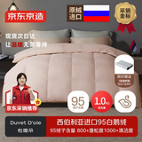 京东京造Duvet D'oie杜唯朵95鹅绒被西伯利亚进口羽绒被冬季1000g 2*2.3米