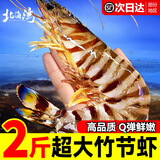 北海湾 竹节虾 鲜活速冻九节虾超大斑节虾海虾新鲜大虾对虾虾类海鲜水产 16-18cm【30-40只】 2斤(净重)