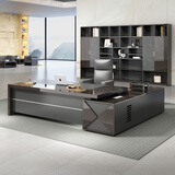 圣黎老板桌椅总裁办公桌组合办公室大班台经理主管桌 班前椅一把