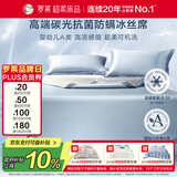 罗莱家纺 A类冰丝席【可机洗】抗菌防螨凉席床笠款三件套蓝150*200*30