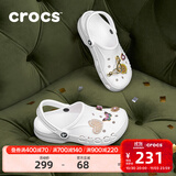 卡骆驰（CROCS）洞洞鞋贝雅男鞋女鞋轻便耐磨一脚蹬拖鞋休闲鞋|10126 白-100 39 (240mm)