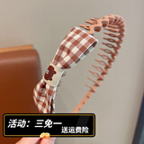 BARY REEF儿童咖色发箍女童带齿防滑女孩2024新款头窟发卡头饰宝宝头箍女款 咖色小熊蝴蝶结