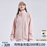 卡帕（Kappa）背靠背2025新款羊羔绒外套情侣男女立领宽松开衫夹克 粉色-5328 M