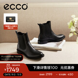 爱步（ECCO）靴子女 时尚潮流百搭冬季切尔西女靴牛皮粗跟短靴女 型塑266503 黑色26650301001 40