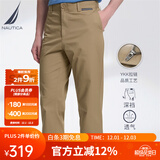 诺帝卡（NAUTICA）男装春夏款棉氨混纺柔软亲肤带弹简约易打理休闲长裤男PE3121 卡其2TK（231） 34