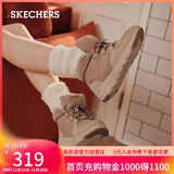 斯凯奇（Skechers）面包鞋春女靴短筒雪地靴舒适增高厚底高帮鞋144194