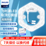 飞利浦（PHILIPS）led吸顶灯芯 14w白光6500k 六边形磁吸改造灯芯替换光源无蓝光灯板模组 1个装