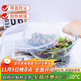 青苹果高硼硅大容量带盖和面盆3.5L沙拉碗打蛋碗拌馅盆揉面盆