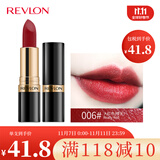 露华浓（Revlon）丽采保湿滋润唇膏女士哑光黑管口红女士不掉色美妆化妆品女彩妆 006#大红色（哑光质地）