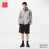 优衣库男装女装高弹力休闲短裤宽松休闲运动裤起居裤可外穿475827 09 黑色 S