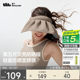 蕉下（beneunder）遮阳帽子防晒帽女防紫外线太阳帽贝壳空顶帽便携TS550灰