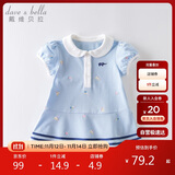 戴维贝拉（DAVE＆BELLA）【汽水棉】女童连衣裙夏装宝宝公主裙学院风儿童裙子