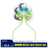 迪卡侬（DECATHLON）游泳装备鼻夹耳塞防丢失硅胶带绳男女儿童NABWG 鲨鱼鳍带绳耳塞(3对装)