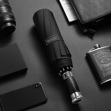 美度（MAYDU）全自动雨伞三折男士商务雨伞两用10骨280T M3385黑色