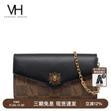 VANESSA HOGAN VH女包太阳神系列贝伦信封包轻奢斜挎包链条包生日礼物送女友 黑色