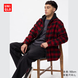 优衣库男女装法兰绒格子衬衫长袖衬衣薄外套25秋冬480772 480772/15珊瑚红色 M