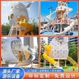 定制大型户外网红儿童乐园不锈钢无动力组合滑梯文旅景区游乐设备