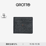 个乐经典羊皮短款钱包手工真皮多卡位卡夹卡包情侣礼物 经典黑（小男孩）