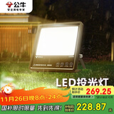公牛（BULL）LED投光灯路灯工地灯庭院灯露营灯 IP65防水150W-3000K暖白光