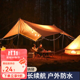 原始人（The Primitive） 户外露营灯野营照明氛围天幕帐篷灯串led超长续航装饰用品串灯带 10米80灯-白色磨砂球（USB款）