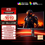 AOC 27英寸2K240Hz 1152分区QD-MiniLED HVA Black HDR1000 快速液晶1ms游戏电竞显示器 逐光Q27G4ZMN