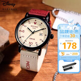 迪士尼（Disney）手表男初高中学生个性复古帆布带石英表青少年防水手表MK-12149R