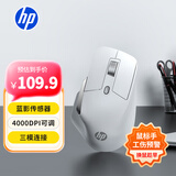 惠普（HP）Professor 1无线蓝牙鼠标 人体工学设计办公轻音鼠标 可充电三模笔记本电脑ipad通用 高端白色