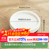 绿盼圆形花盆移动花托盘底座带万向轮轱辘接水22#内径19.6cm