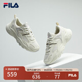 FILA 斐乐运动鞋女MARS II 火星系列二代秋秋季时尚复古跑步鞋女 微白/雨雾灰-F12W141116FWA 39