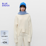 BLUE ERDOS【100%山羊绒】25早秋新品保暖时尚纯色羊绒围巾 月蓝灰 180cmX30cm