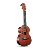 巴丽（BALI）尤克里里23英寸透明乌克丽丽ukulele初学者四弦小吉他 23英寸驯鹿咖+琴包