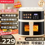 荣事达（Royalstar）空气炸锅智能彩屏蒸烤箱一体机家用不用翻面透明可视6L实用大容量智能触控厨房好物RS-AF1530D